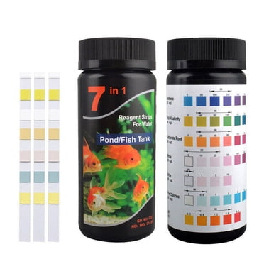 Kit de Bandelettes de Test d'Eau Potable pour Aquarium Tropical et Bassin, Test de PH 7 en 1
