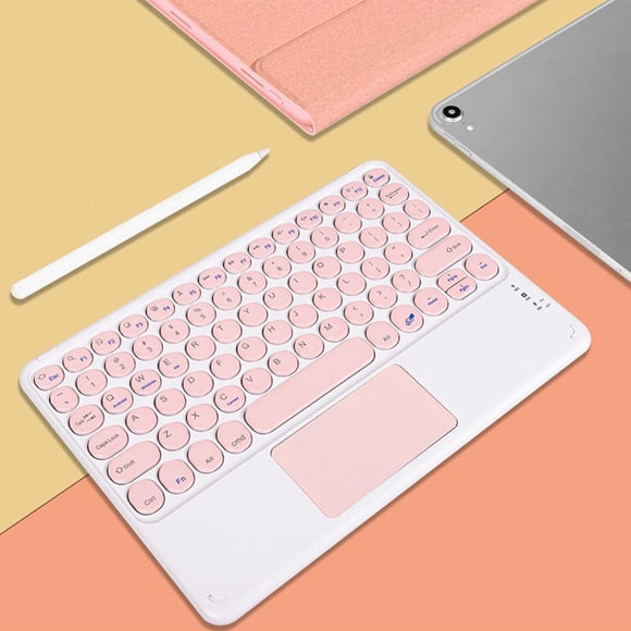 Chmadoxn Bluetooth Keyboard Round Cap Keyboard Portable BT Wireless Keyboard With Touchpad For Android PC Tablet Bluetooth Keyboard