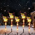 thumbnail image 4 of 5-Pack Solar Powered Christmas Lights LED Waterproof Outdoor Holiday Decorations | Warm White Reindeer Santa Snowflake Tree Shapes | Easy Install Patio Garden Yard Lighting, 4 of 7
