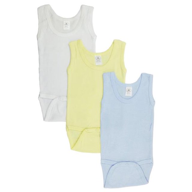 Bambini 107S Débardeur Garçon Bleu & Jaune & Blanc - Petit