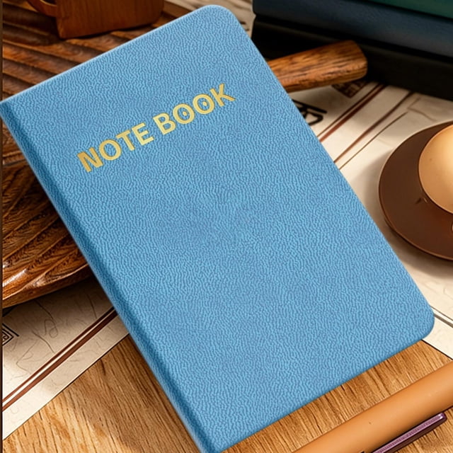 Fwttom Paper Notebook, A7 Pocket Notebook Compact Portable Notebook Thick Leather Journal Small Mini Concise Notebook