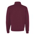 thumbnail image 3 of Jerzees Mens NuBlend Quarter Zip Cadet Collar Sweatshirt, M, Maroon, 3 of 3
