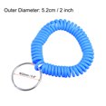 thumbnail image 2 of Unique Bargains Plastic Wrist Coil Keyring Stretchable Spiral Keychain, Light Blue 5 Pack, 2 of 5