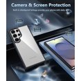 thumbnail image 4 of KOMI for Samsung Galaxy S25-Ultra Case: Military Grade Drop Protection Anti Yellowing Cell Phone Cover - Rugged Shockproof Protective Bumper Transparent Cases Black, 4 of 5
