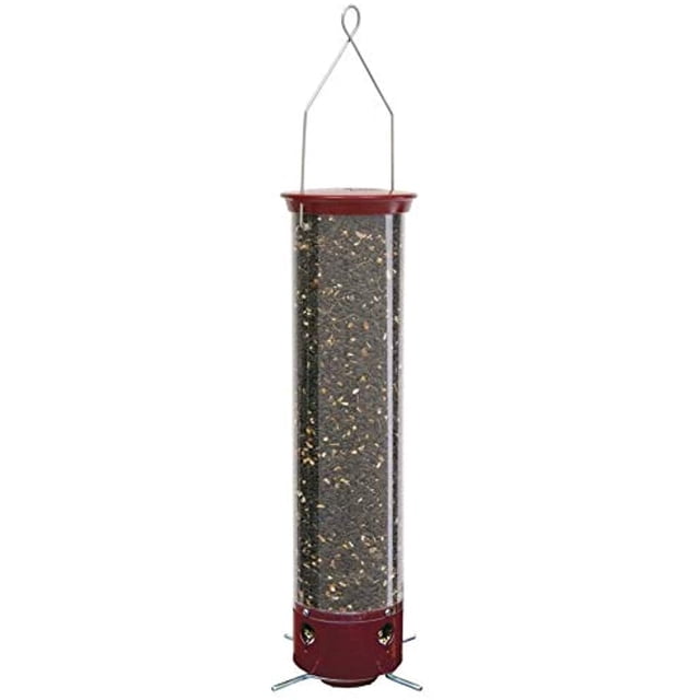 Droll Yankees YCPD-90-M Squirrel Proof Dipper Collapsing Perch Bird Feeder, 5-Pounds, Burgundy