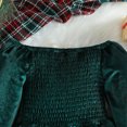 thumbnail image 5 of TopLLC Combinaison pour Fille Ma Première Robe de Noël en Velours Smocké Robe d'Automne Hiver Robe de Noël Robe d'Anniversaire Combinaisons, 5 of 5
