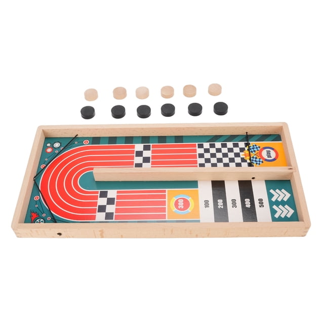 Fast Sling Hockey Game, Interactive Wooden Dual Player Table Hockey Game Endless Fun for Kids Adults