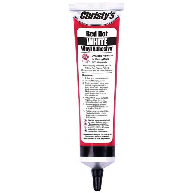 Christys 4001516 Adhésif Blanc Red Hot de 5,25 oz pour PVC et Vinyle