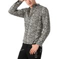 thumbnail image 4 of INSPIRE CHIC Men's Vintage Leopard Printed Button Down Long Sleeve Cotton Shirt, 4 of 7