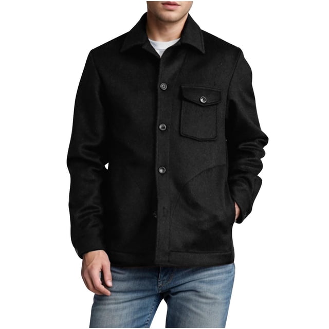 DecSea Mens Casual Shacket Twill Button Down Shirt Jacket Long Sleeve Lightweight Jacket
