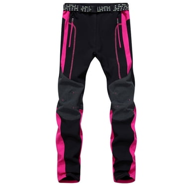 Pantalon de Neige Femme Salopette de Neige Isolée Couleur Unie Pantalon à Poches Pantalon