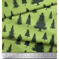 thumbnail image 2 of Soimoi Green Rayon Fabric Deodar Cedar Tree Fabric Prints By Yard 42 Inch Wide, 2 of 5