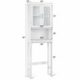 thumbnail image 2 of Costway Wooden Over The Toilet Storage Cabinet Spacesaver Organizer Bathroom Tower Rack, 2 of 10