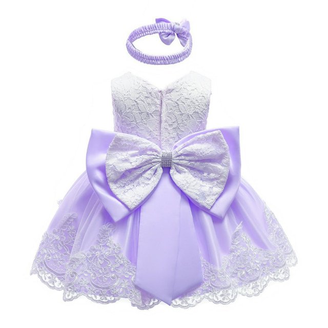 EIMELI Robe Formelle Sans Bretelles avec Nœud pour Fille avec Bandeau