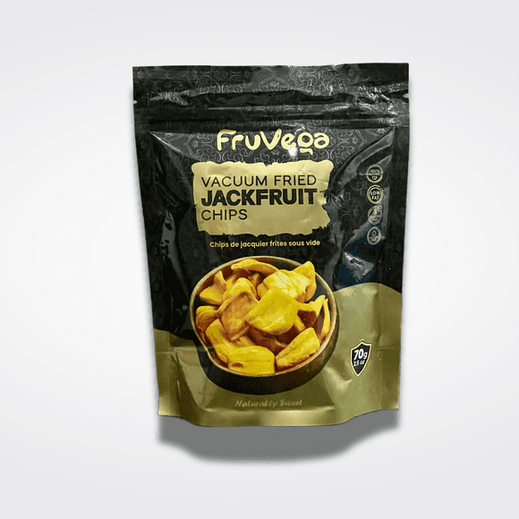 Fruvega Jackfruit Chips, 70 g Crispy Vacuum Fried Healthy Snack, Low Oil, 100% Ripe Kerala Jackfruit