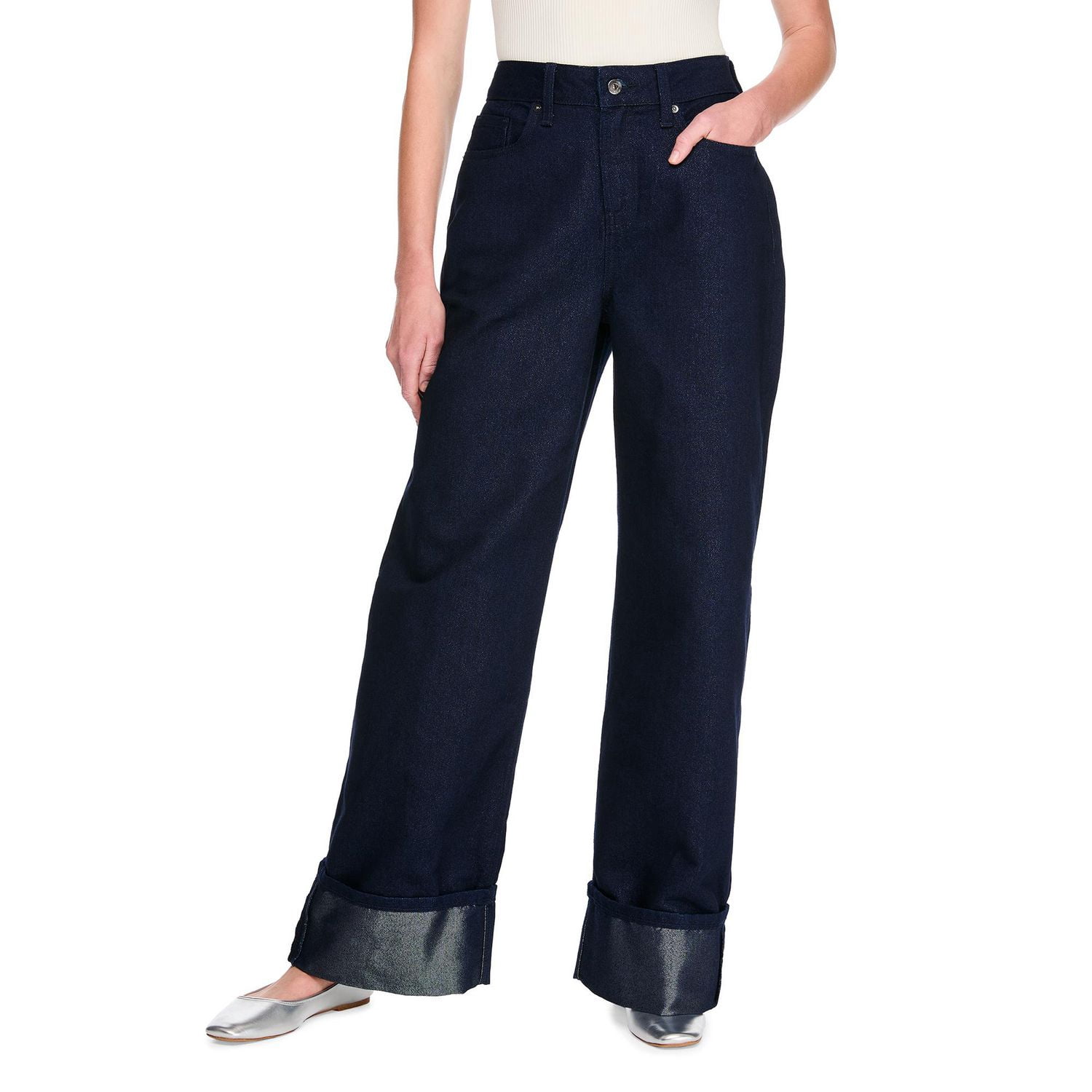 George Women's Cuffed Wide Leg Jean