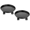 thumbnail image 1 of With Thickened Resin Round Tray Mobile Flowerpot Stands With Wheels Plant Dolly, 1 of 8