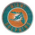 thumbnail image 1 of Panneau Dauphins Miami en Bois 12 Pouces Design Rond, 1 of 1