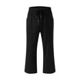 thumbnail image 4 of Capris, Mens Fashion Summer Drawstring Elastic Waist Casual Solid Color Capris Pants, 4 of 4