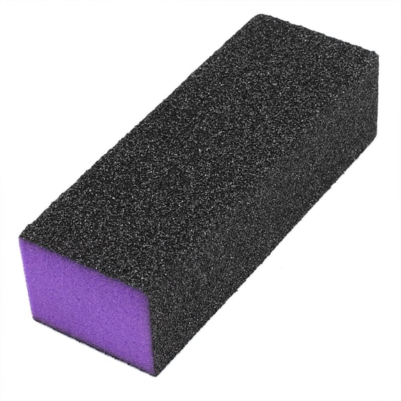 Unique Bargains Black Purple Nail Polish 3 Way Buffer Manicure File Polishing Block Smooth Tool