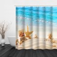 thumbnail image 3 of Print Shower Curtain,Beautiful Beach Scenery Shower Bathing Accessories Bathroom Decoration Elevated Design, 3 of 14