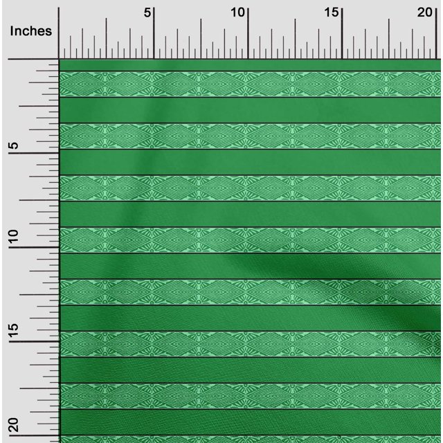 oneOone Cotton Jersey Green Fabric Geometric Block Craft Projects Decor Fabric Printed By The Yard 58 Inch Wide