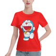 thumbnail image 1 of Women's Basic Short Sleeve T-Shirt Doraemon, 1 of 6