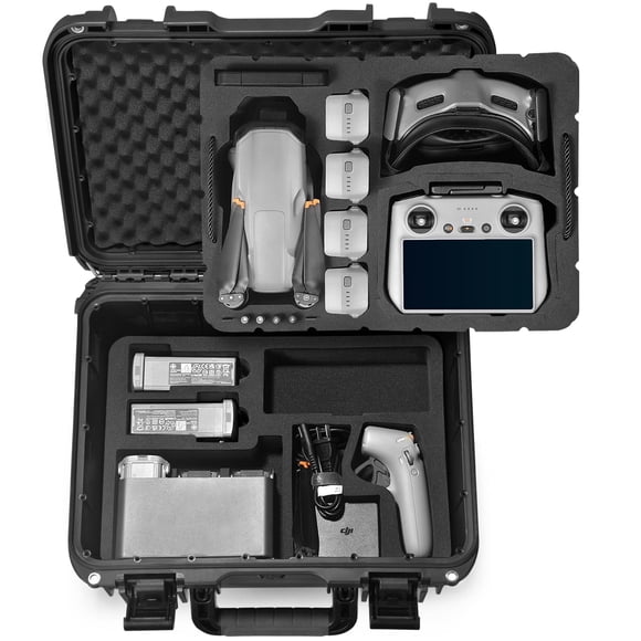 Lekufee Waterproof Hard Case for DJI Air 3S/DJI Air 3/DJI RC2/DJI RC N3/RC N2/DJI Goggles 3/ Goggles 2/Goggles Integra/DJI RC Motion 3/RC Motion 2 and Accessories(Case Only)