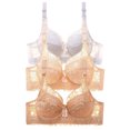 thumbnail image 3 of Amdohai Women Lace Bra with Underwire Thin Padded Plus Size Bras, 3 of 4