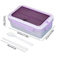 thumbnail image 3 of Lksixu Lunch Box Bento Box Divided Lunch Box, Microwave Heated Plastic Lunch Box, Microwave Oven Student Meal Box office Worker Portable Tableware Meal Box for Women Men Travel Office, 3 of 3