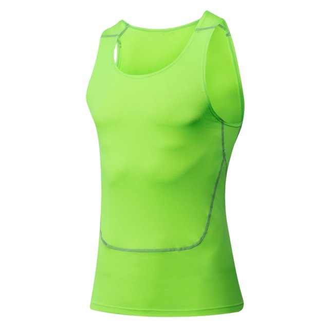 WMTBSRSW Men's Athletic Compression Shirts Quick Dry Sleeveless Workout Tank Top Seamless Sports Base Layer Shirt for Running Basketball