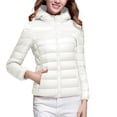 thumbnail image 1 of RKSTN Puffer Jacket Womens Long Sleeve Stand Collar Zip Up Winter Jacket Quilted Lightweight Down Jacket with Pockets, 1 of 8