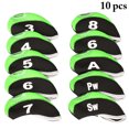 thumbnail image 1 of Bangcool 10PCS Golf Club Head Covers Color Patchwork Wedge Head Covers Golf Iron Covers with Number Design, 1 of 6