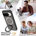 thumbnail image 3 of Asuwish Phone Case for Google Pixel 9/10/9 Pro/10 Pro 5G Tempered Glass Screen Protector Magnetic Bracket stand Translucent Shockproof Protective Cell Cover Pixel9 Pixel10 9Pro 10Pro Women Men Black, 3 of 8