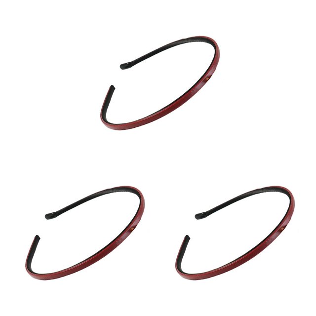 serony Bandeau pour le Visage Lavage Bandeau Faux Cuir Style Simple Multicolore Fournitures à la Maison Accessoires de Mode Bandeaux pour les Femmes Rouge 3Set