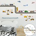 thumbnail image 4 of DOLITY chiwanji 2pcs Road Cars Kids Wall Stickers Decals Self Adhesive Removable Wall Vehicles, 4 of 9