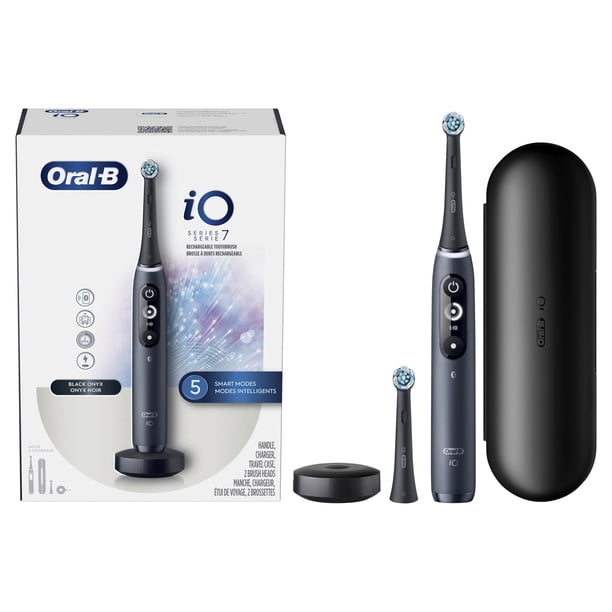 Oral-B iO Series 7 Electric Toothbrush with 2 Brush Heads, Black