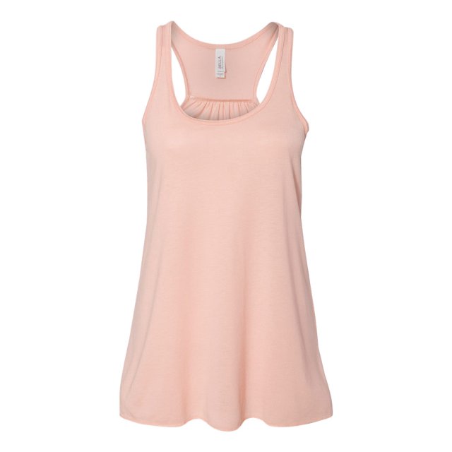 Bella Ladies Flowy Racerback Tank, 2XL, Peach