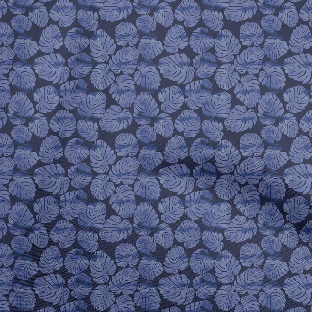 oneOone Viscose Jersey Medium Blue Fabric Tropical Craft Projects Decor Fabric Printed By The Yard 60 Inch Wide