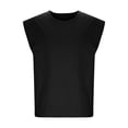 thumbnail image 3 of Timegard Tank Tops Men Crewneck Cap Sleeve Solid Color Basic Tee Casual Comfy Shirts Top Blouse Summer, 3 of 5