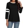 thumbnail image 4 of Timegard Hauts pour Femmes Grande Taille Col Rond Manches 3/4 T-Shirts Confortables Tunique Décontractée pour Porter avec des Leggings, 4 of 5