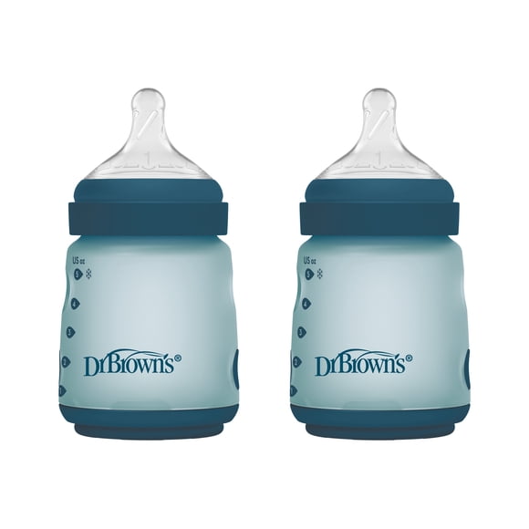 Biberon en silicone à col large de Dr. Brown's, 150 ml, paquet de 2