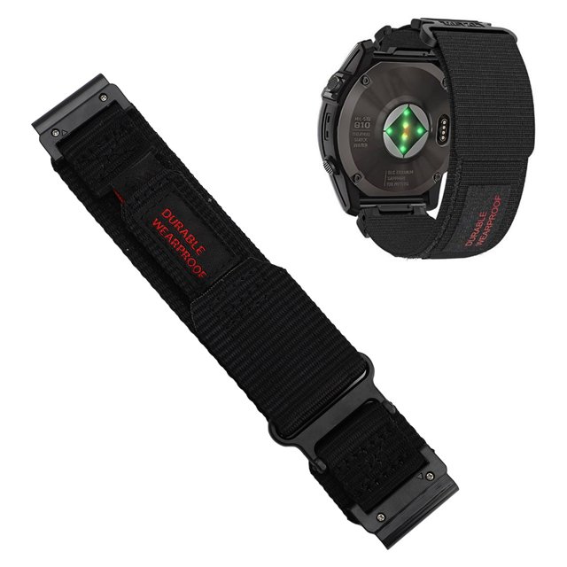 Nylon Replacement Band, Nylon Watch Band 26mm Adjustable Compatible for Sports Watch Black,OD Green,Gray