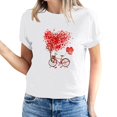 thumbnail image 2 of Meichang Chemises pour Femmes Joyeuse Saint-Valentin Hauts T-Shirts Graphiques Cœur en Bonbon Hauts Col Rond Coupe Ample Manches Courtes T-Shirts Saint-Valentin pour Femmes, 2 of 5