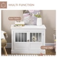 thumbnail image 4 of PawHut 31" Dog Crate Furniture End Table with Three Doors for Small Dogs, 4 of 10