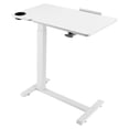 thumbnail image 1 of KFFKFF Table au-Dessus du Lit, Table d'Appoint Mobile avec Plateau Rabattable et 4 Roues Cachées, Bureau Roulant pour Portable à Hauteur et Angle Réglables avec Porte-Gobelet, 1 of 9