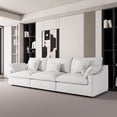 thumbnail image 2 of The Magic Home Canapé Sectionnel Modulaire en Lin à 3 Places, Blanc, 2 of 13