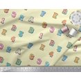 thumbnail image 2 of Soimoi Crepe Silk Fabric Numbers & Alphabets Text Decor Fabric Printed Yard 42 Inch Wide, 2 of 3