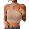 thumbnail image 1 of LSLJS Mode Femmes Débardeur Sans Manches Confortable Respirant Col Rond Blouses Tops, Débardeurs Femmes, 1 of 5
