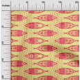 thumbnail image 2 of oneOone Cotton Poplin Pale Yellow Fabric Asian Block Fish Craft Projects Decor Fabric Printed By The Yard 56 Inch Wide, 2 of 4